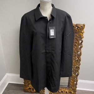 Pologize Black Trench Coat Men Size XL